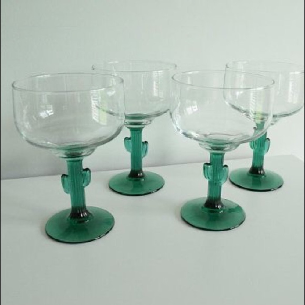 Cactus margarita glasses